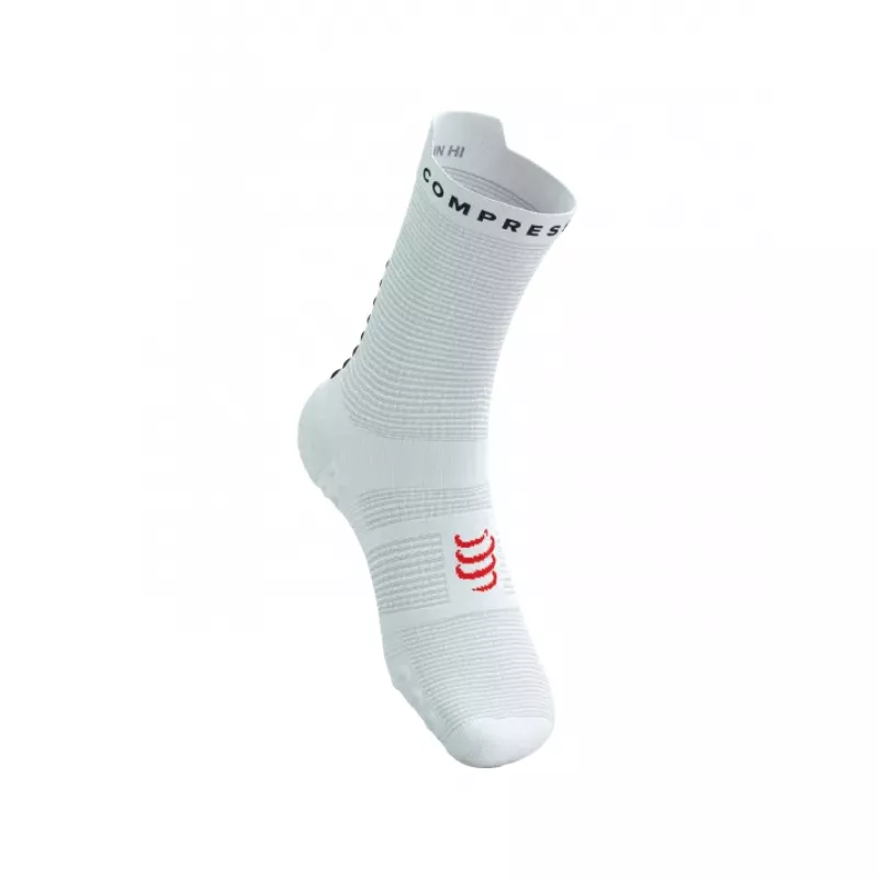 Compressport PRO RACING SOCKS V4.0 RUN HIGH White/Black - Bilde 5