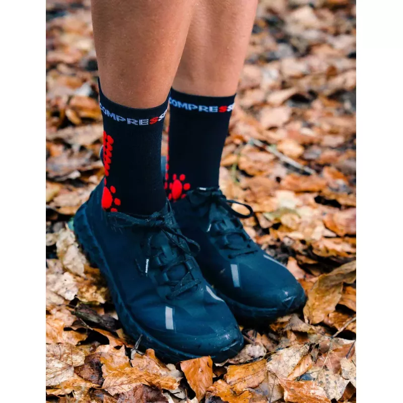 Compressport ULTRA TRAIL SOCKS V2.0 Black/Red - Bilde 4
