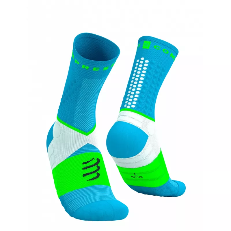 Compressport ULTRA TRAIL SOCKS V2.0 Norse Blue/Neon Green
