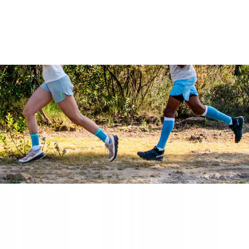 Compressport ULTRA TRAIL SOCKS V2.0 Norse Blue/Neon Green - Bilde 3