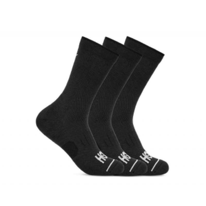 Hoka Crew Run Sock 3-Pack Unisex Black/Black/Black