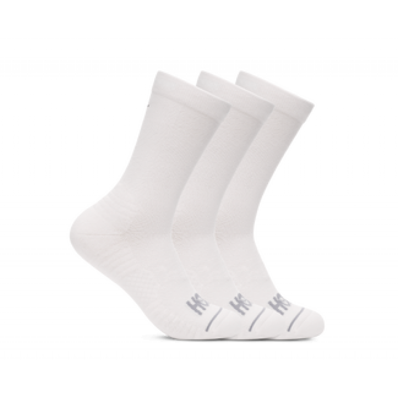Hoka Crew Run Sock 3-Pack Unisex White/White/White