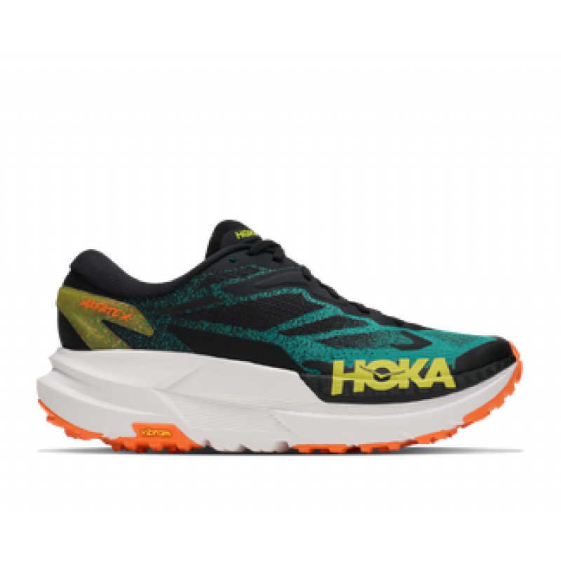 Hoka Mafate X Mens Black/Electric Aqua