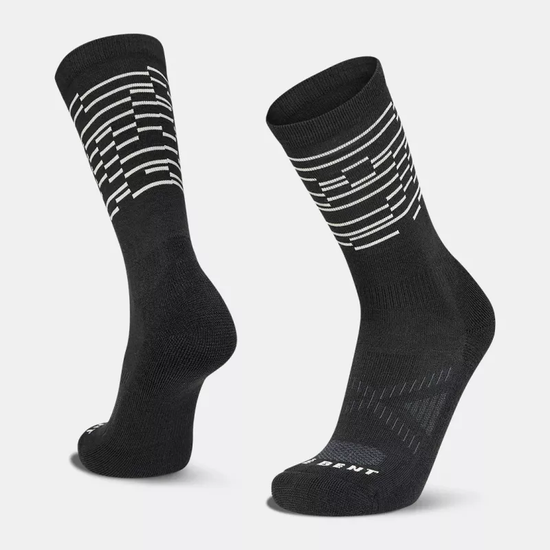 LeBent Light Cushion Terra Crew Sock Black