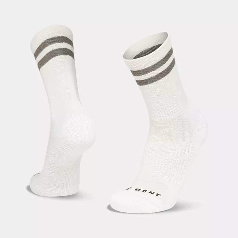 LeBent Targeted Cushion Legacy 3/4 Crew Sock White