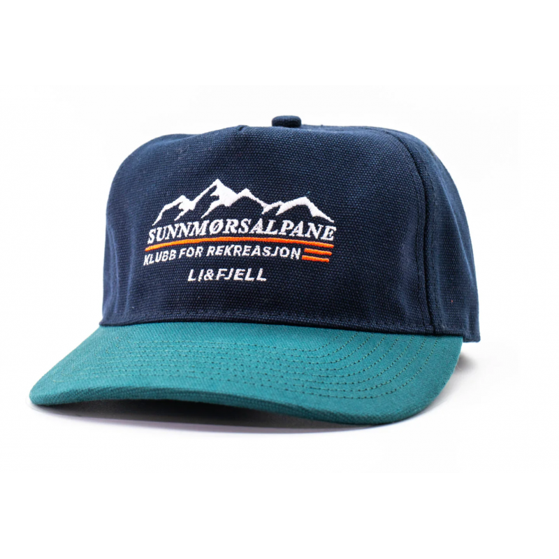 Li&Fjell Sunnmørsalpane Kanvas Caps - Dyp blå/Turkis