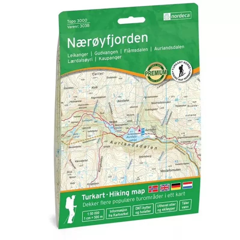 Topo 3000 Turkart NÆRØYFJORDEN 1:50 000