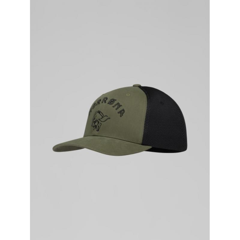 Norrøna /29 Flexfit 3D Cap Olive Night/Caviar Black - Bilde 2