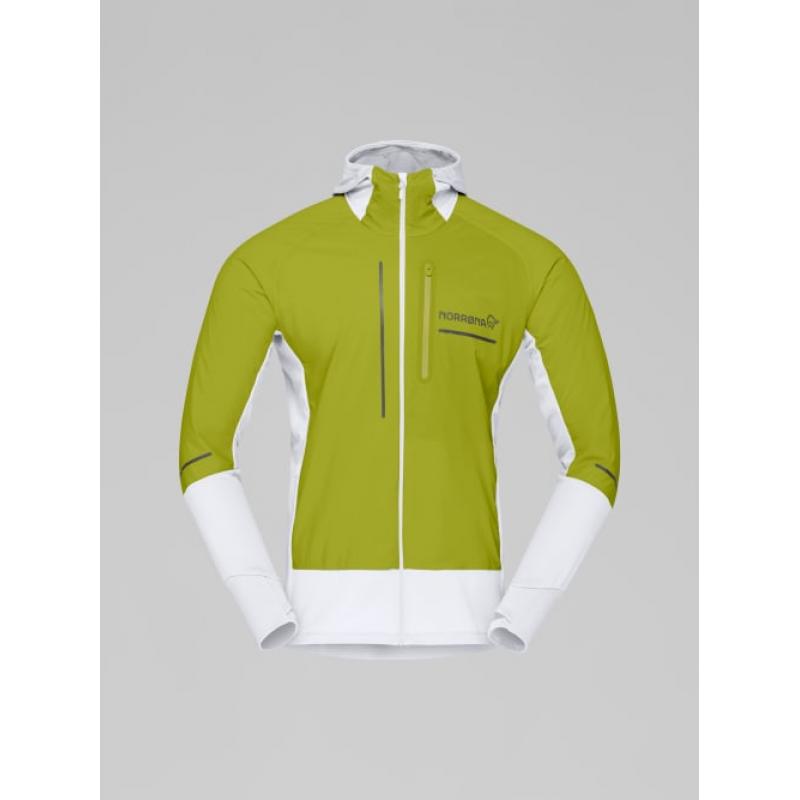 Norrøna senja Alpha90 Hood M's Golden Lime/Snow White - Bilde 3