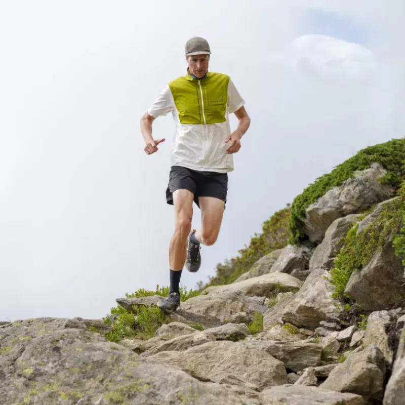 Norrøna senja aero90 Vest M's Golden Lime/Snow White - Bilde 2