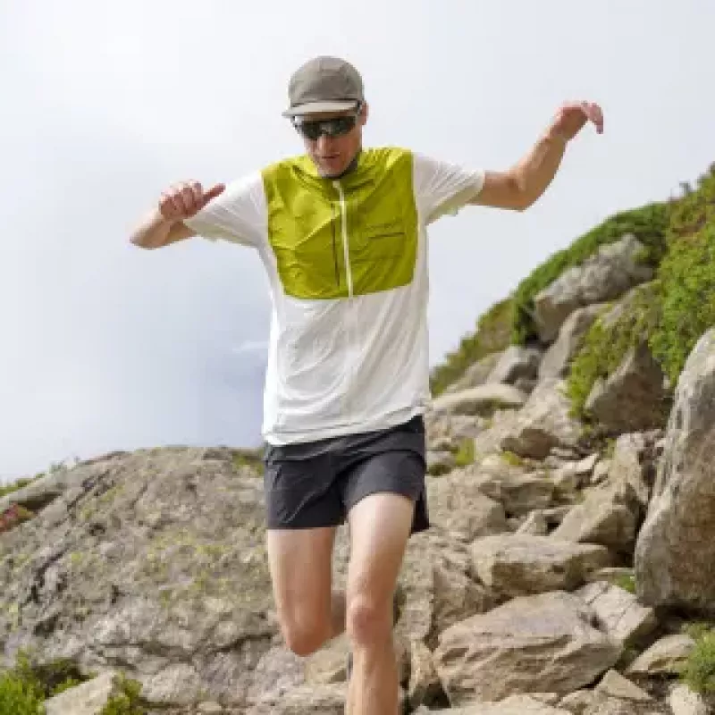Norrøna senja aero90 Vest M's Golden Lime/Snow White - Bilde 3