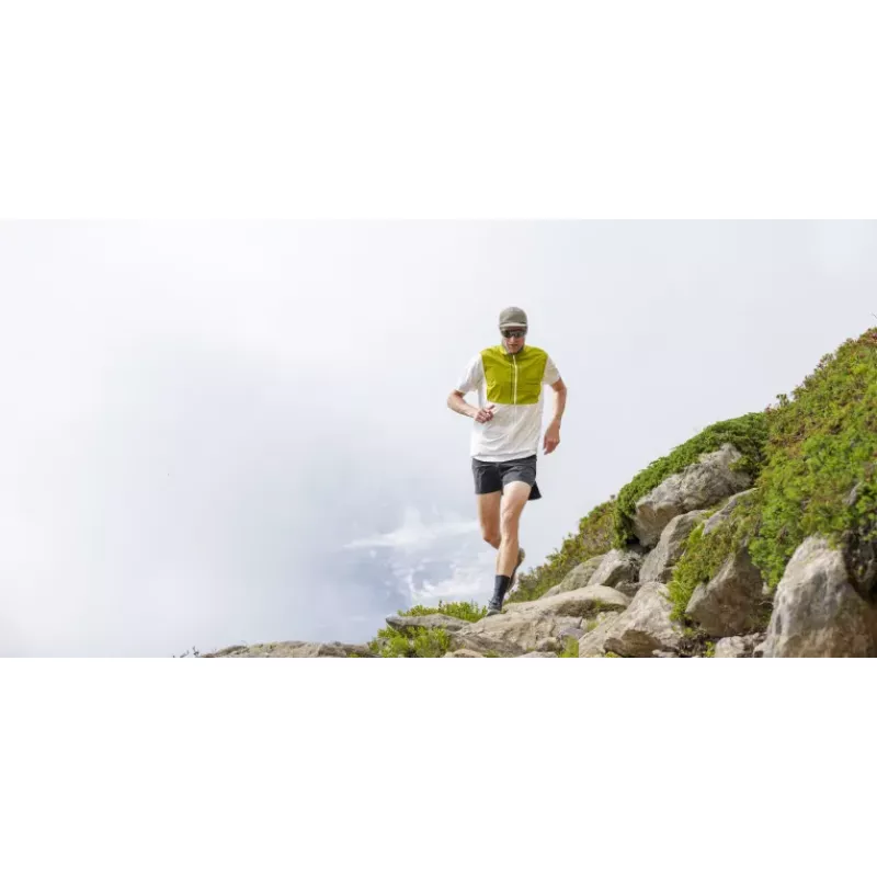 Norrøna senja aero90 Vest M's Golden Lime/Snow White - Bilde 5