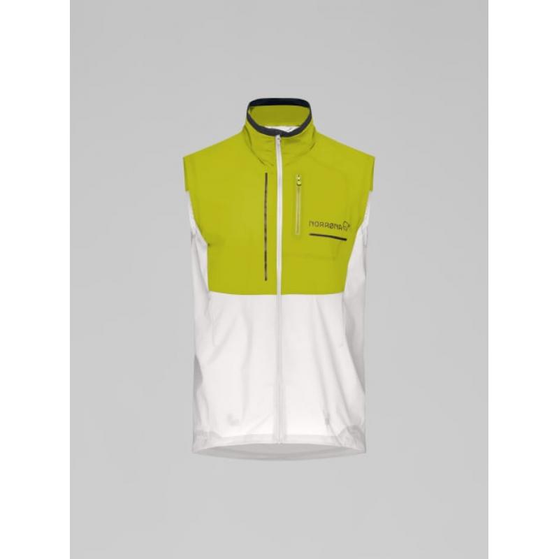 Norrøna senja aero90 Vest M's Golden Lime/Snow White - Bilde 8