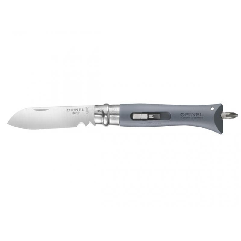 Opinel N°09 DIY Multikniv m/bitsholder Grey