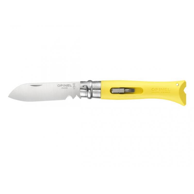 Opinel N°09 DIY Multikniv m/bitsholder Yellow