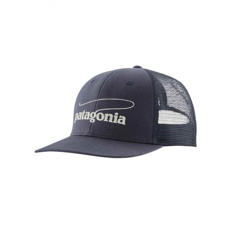 Patagonia Take A Stand Trucker Hat Casting Logo: Smolder blue