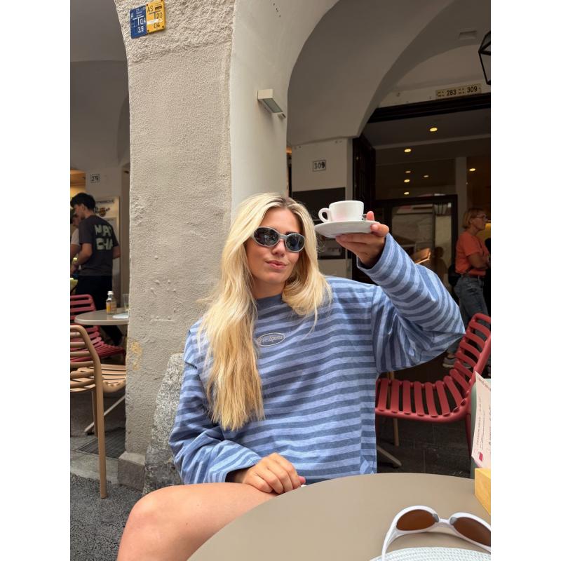 Pre Après Logo Striped Long Sleeve Blue/Blue