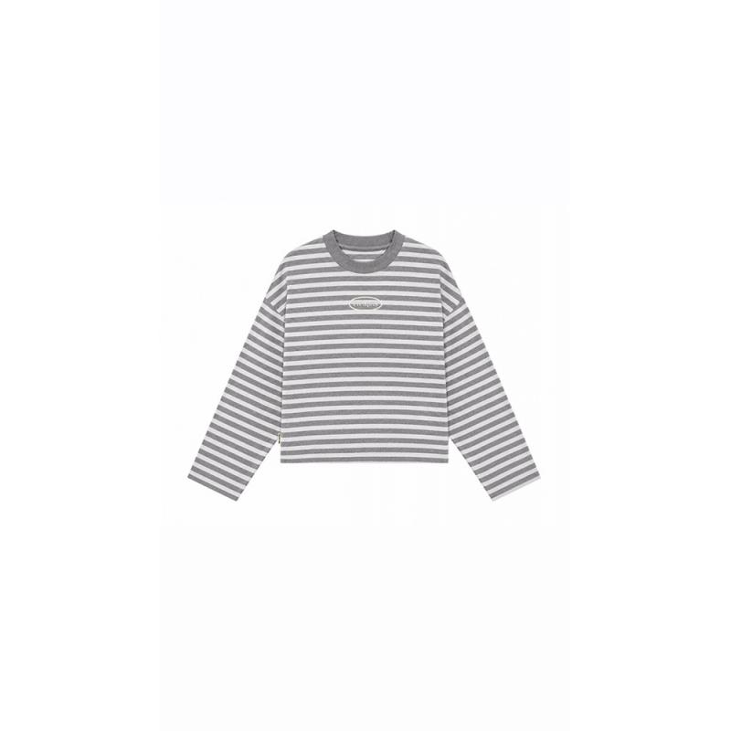 Pre Après Logo Striped Long Sleeve Grey/Grey - Bilde 2