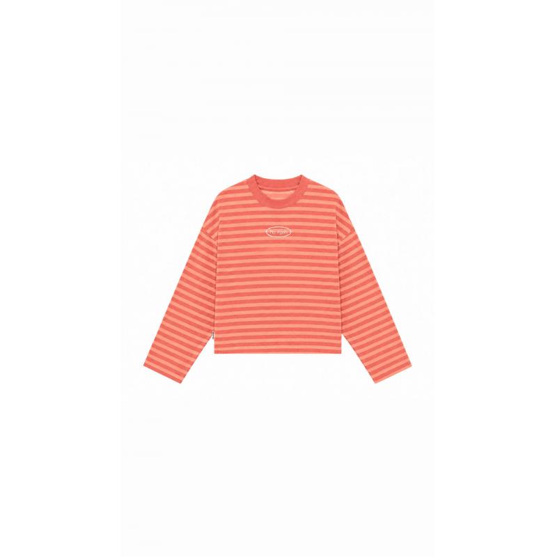 Pre Après Logo Striped Long Sleeve Salmon/Orange - Bilde 2
