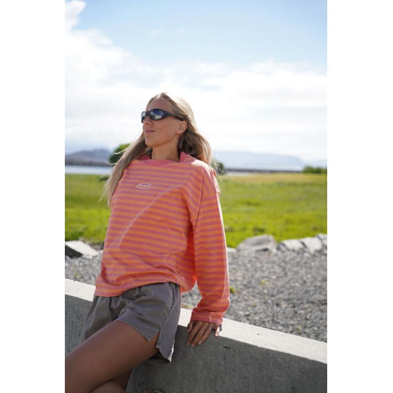 Pre Après Logo Striped Long Sleeve Salmon/Orange - Bilde 3