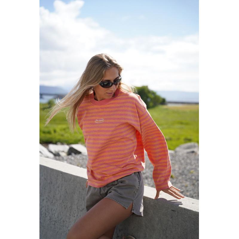 Pre Après Logo Striped Long Sleeve Salmon/Orange - Bilde 4