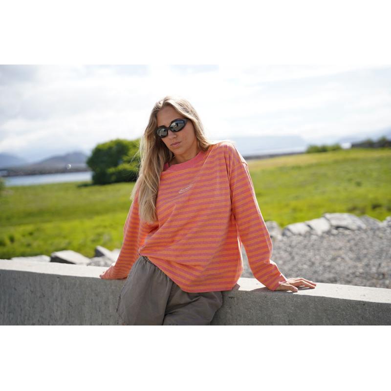 Pre Après Logo Striped Long Sleeve Salmon/Orange - Bilde 7