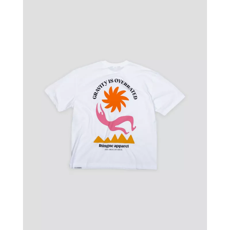 Rúngne Gravity is Overrated Tee Unisex White - Bilde 3