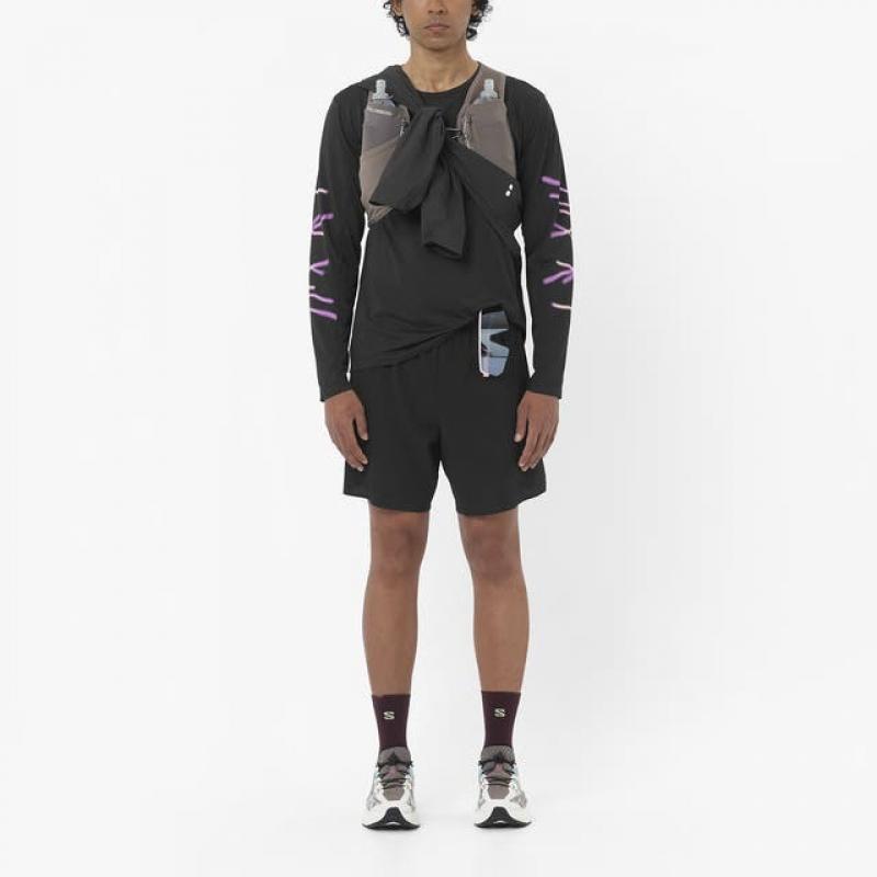 Salomon Sense Aero Shorts 7" Mens Deep Black - Bilde 2