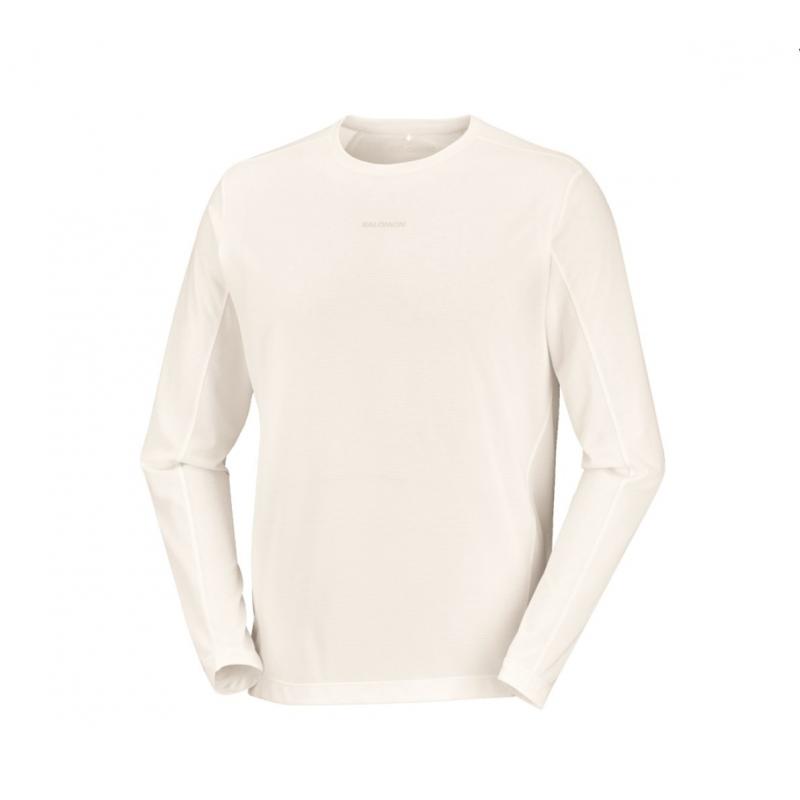 Salomon Shkout Core Ls Tee Gfx Mens Whisper White/Pink Frosting/Icy Pink