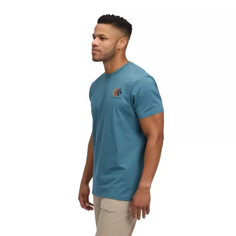 Black Diamond Mens Faded Ss Tee Creek Blue