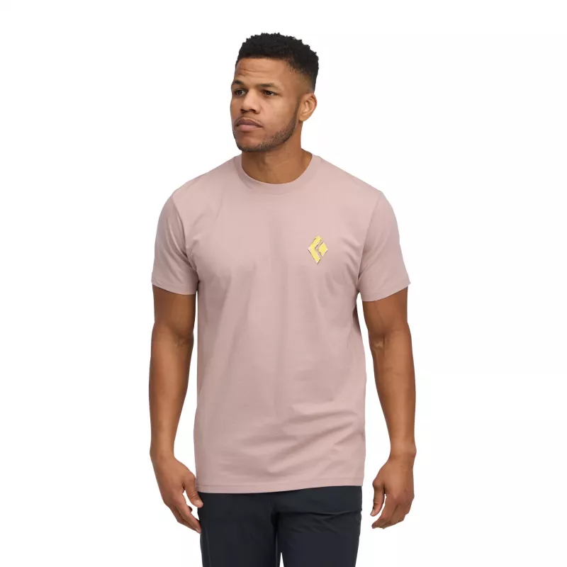 Black Diamond Mens Shredded Ss Tee Pale Mauve