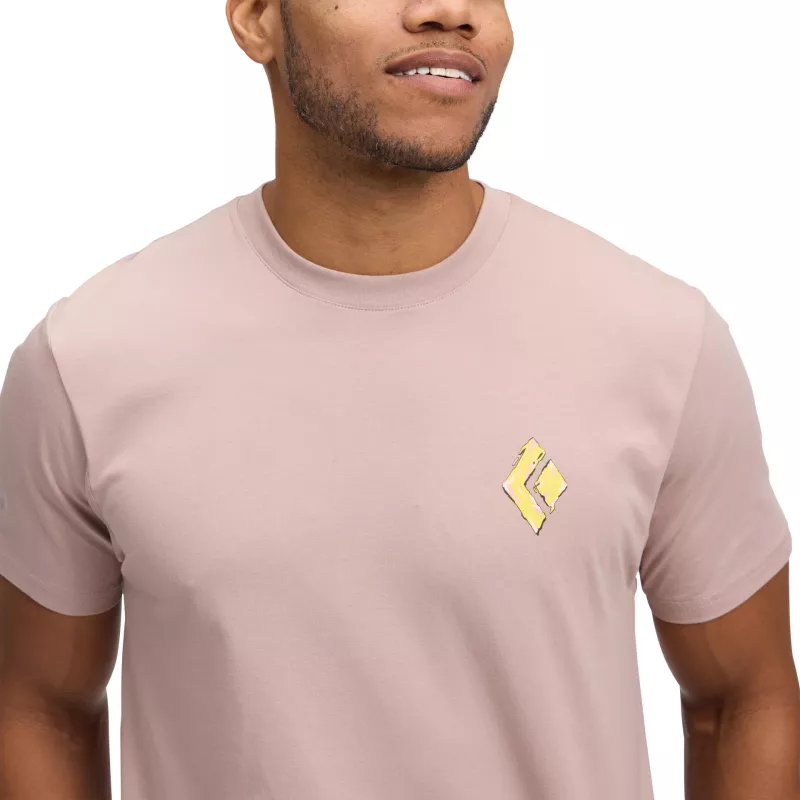 Black Diamond Mens Shredded Ss Tee Pale Mauve - Bilde 2