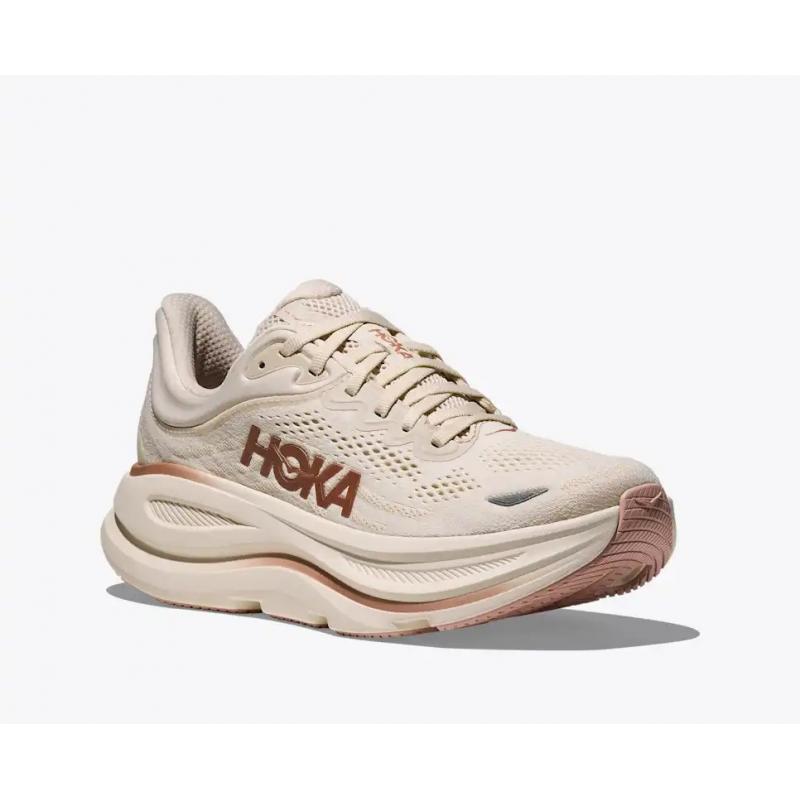 Hoka Bondi 9 Womens Oat Milk/Rose Gold