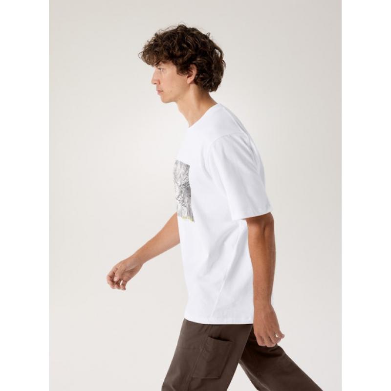Arc'teryx Kragg Cotton Emblem Crew SS Mens White Light - Bilde 2