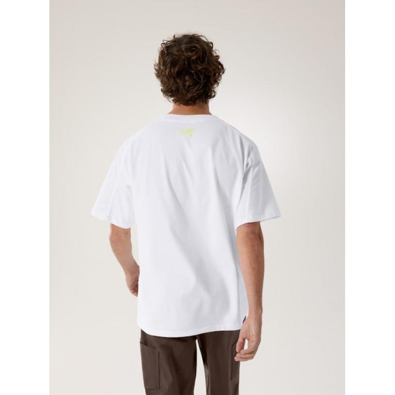 Arc'teryx Kragg Cotton Emblem Crew SS Mens White Light - Bilde 3