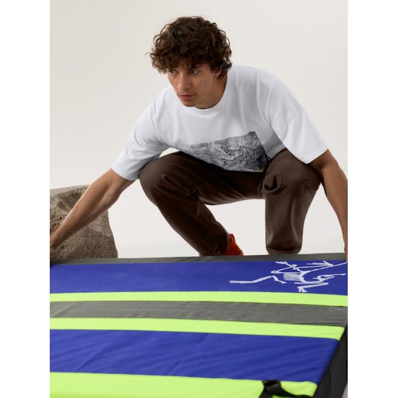 Arc'teryx Kragg Cotton Emblem Crew SS Mens White Light - Bilde 5