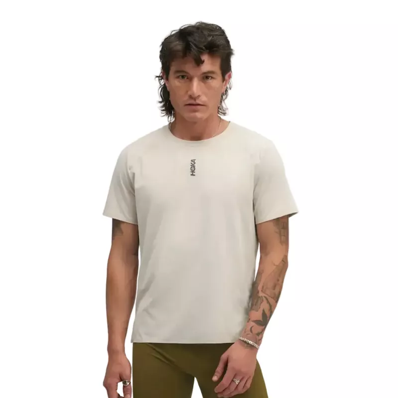 Hoka Everyrun Short Sleeve Mens River Rock Grey