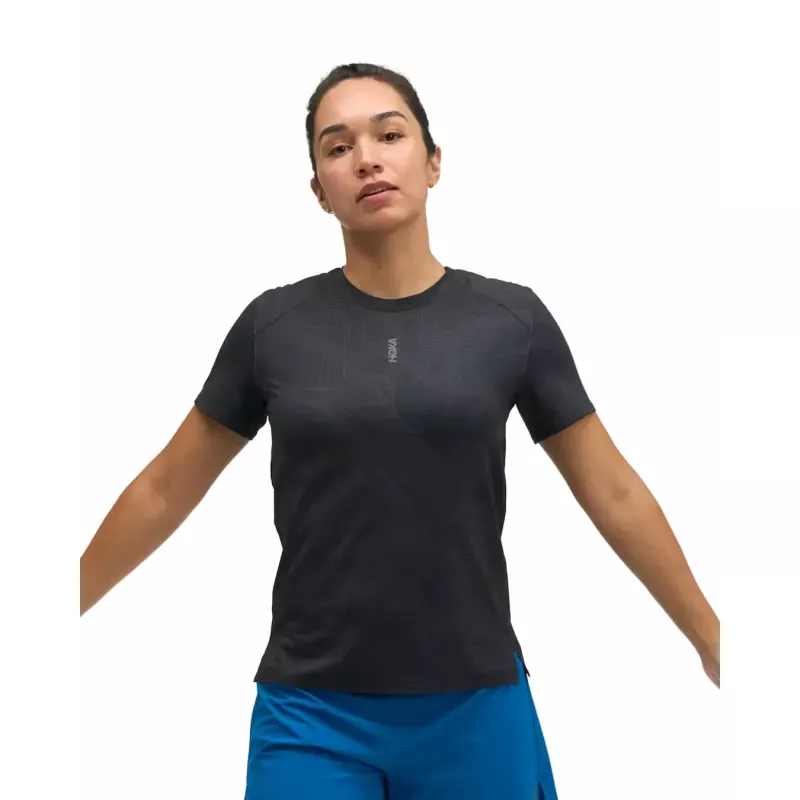 Hoka Everyrun Short Sleeve Womens Black