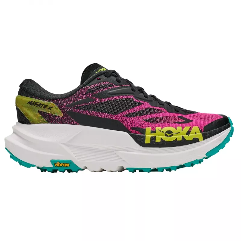 Hoka Mafate X Womens Black/Neon Dragonfruit