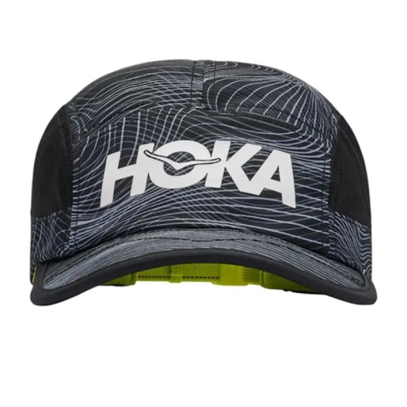 Hoka Run Hat CLF Print Unisex Black/White Print