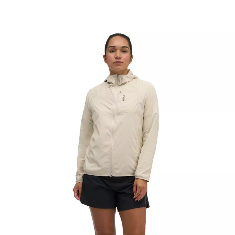 Hoka Skyflow Wind Jacket Womens Oat Milk