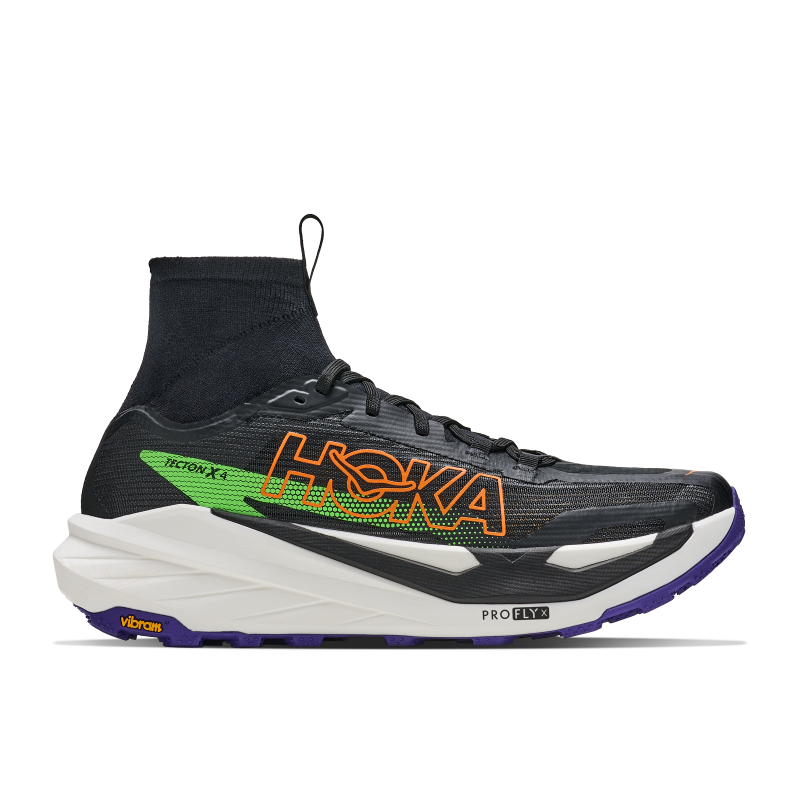 Hoka Tecton X 4 Mens Black/Neon Green