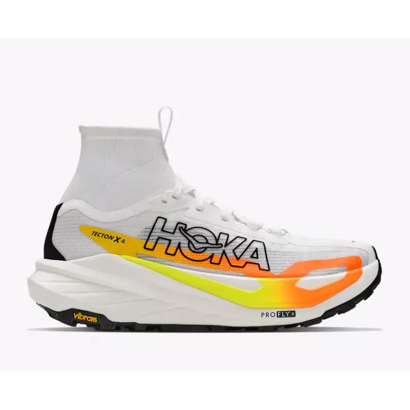 Hoka Tecton X 4 Mens Frost/Neon Tangerine - Bilde 2