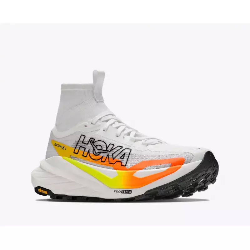 Hoka Tecton X 4 Mens Frost/Neon Tangerine - Bilde 5