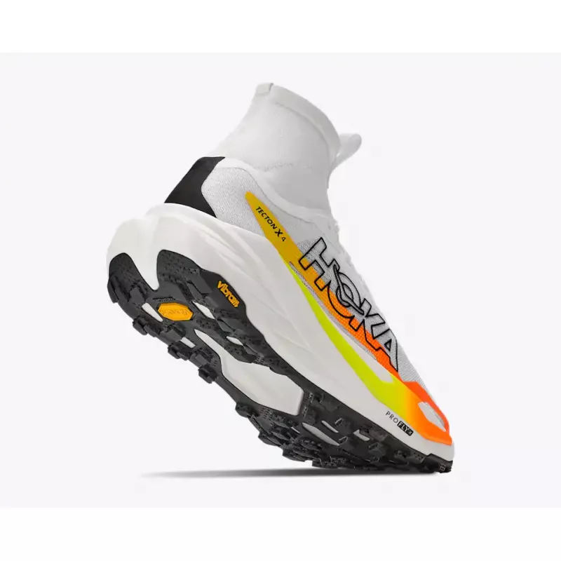 Hoka Tecton X 4 Womens Frost/Neon Tangerine - Bilde 6