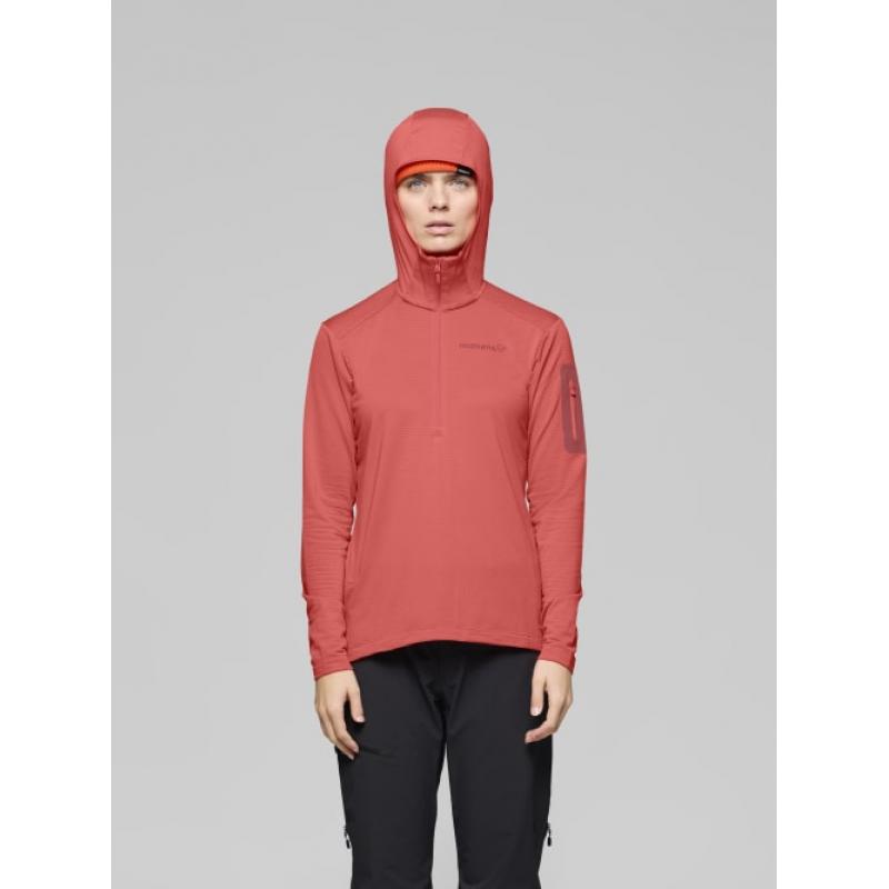 Norrøna falketind warm1 Hood W's Deep Sea Coral/Baked Apple