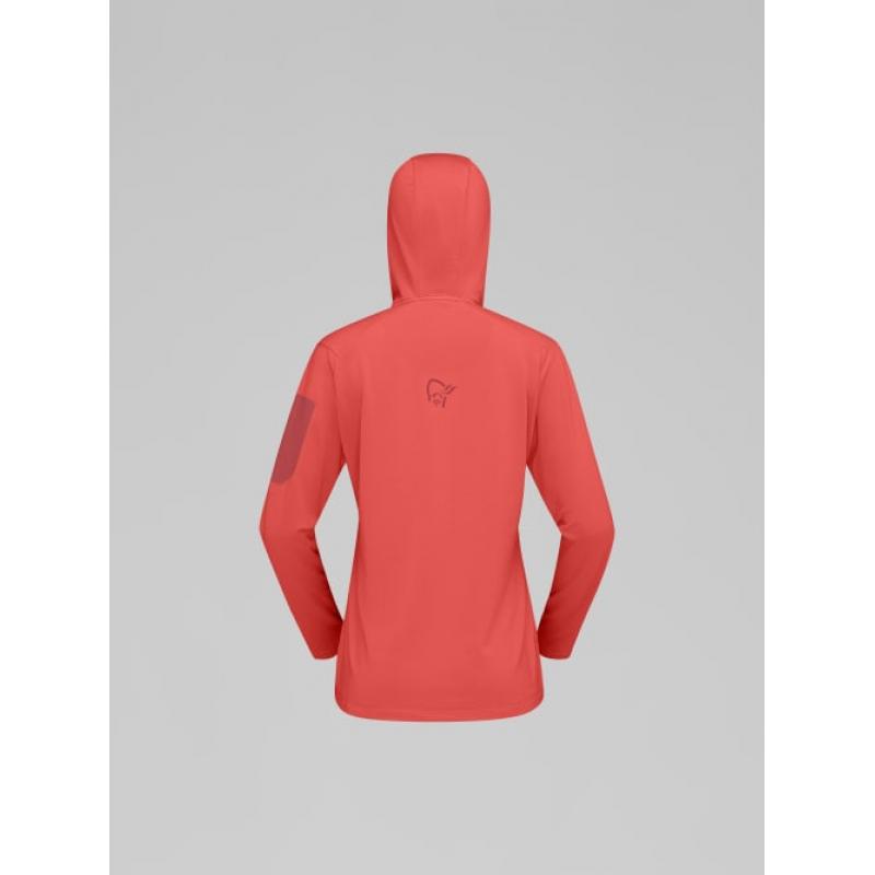 Norrøna falketind warm1 Hood W's Deep Sea Coral/Baked Apple - Bilde 2
