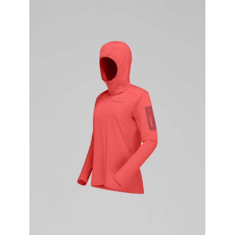 Norrøna falketind warm1 Hood W's Deep Sea Coral/Baked Apple - Bilde 3