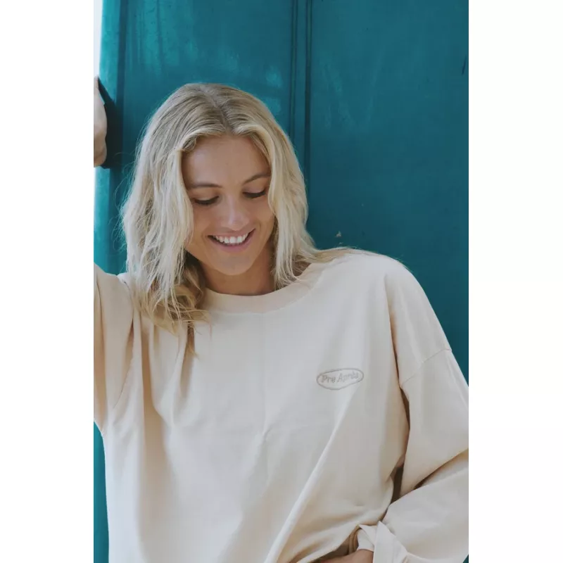 Pre Après Logo Long Sleeve Soft Yellow - Bilde 6