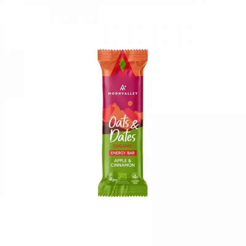 Moonvalley Energibar Eple & Kanel 50g Økologisk